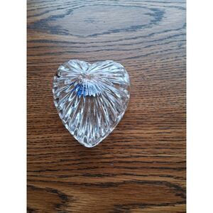 Crystal Clear Industries Crystal Heart Trinket Box Glass Jewelry Box Vintage